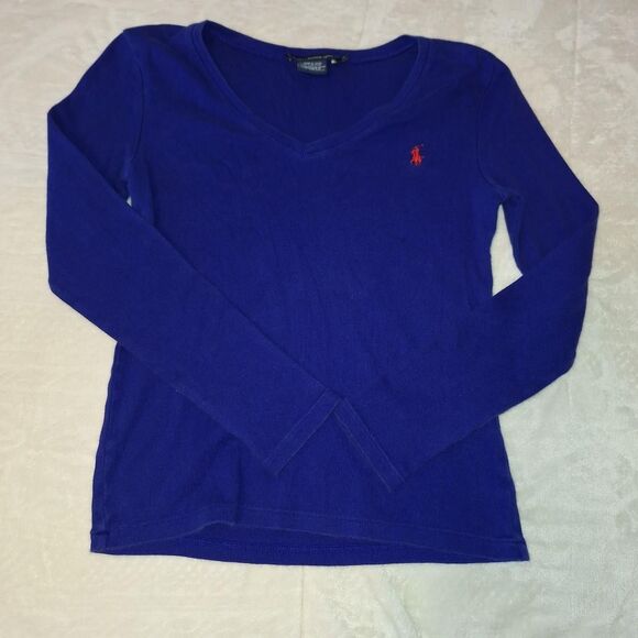 Navy Ralph Lauren 100% cotton long sleeve lightweight sweater - Picture 7 of 7